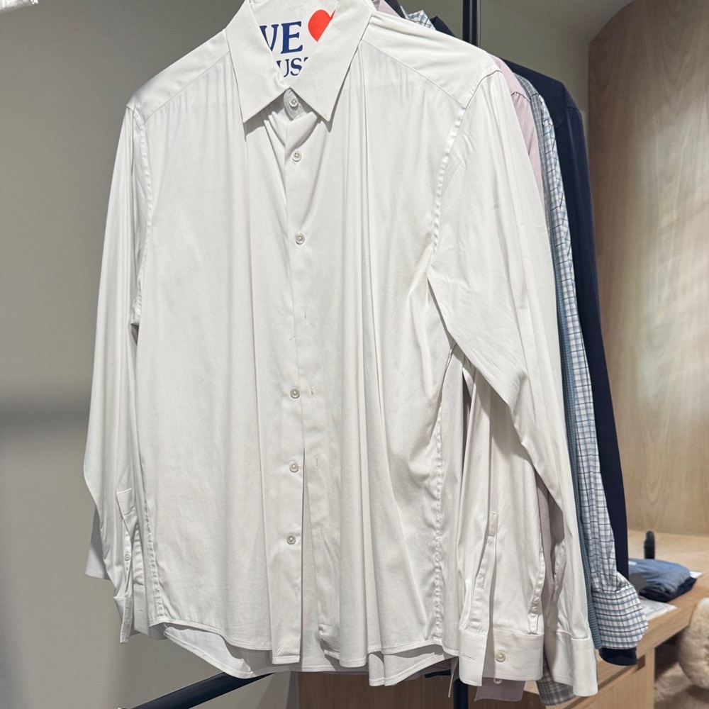Theory Classic White Men's Shirts x2